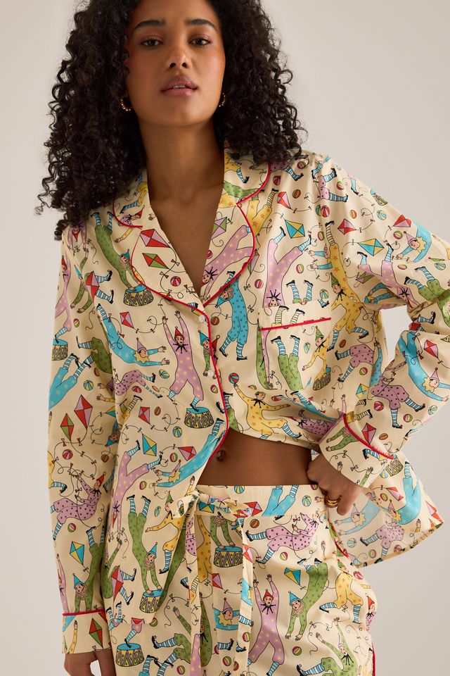 Karen Mabon Clown-Druck Langer Pyjama-Set #3