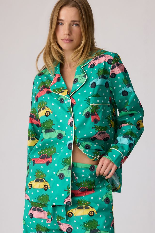 Ensemble pyjama long Christmas Cars Karen Mabon #1