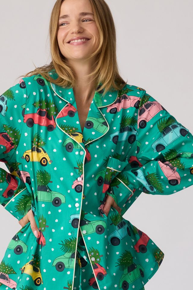 Ensemble pyjama long Christmas Cars Karen Mabon #2