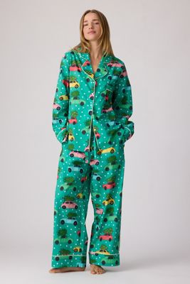 Ensemble pyjama long Christmas Cars Karen Mabon