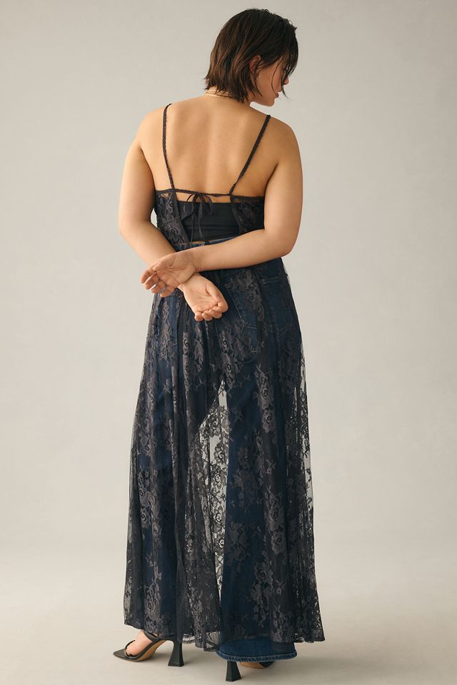 By Anthropologie Mesh Maxi Dress #9