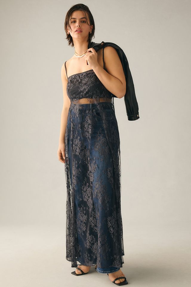 By Anthropologie Mesh Maxi Dress #11