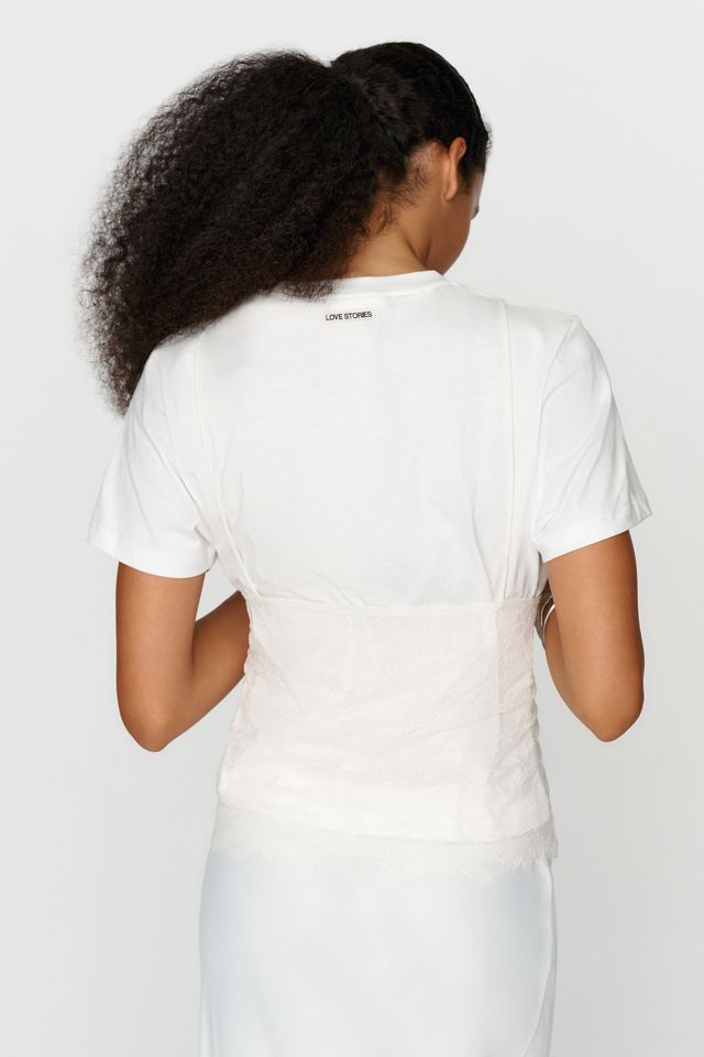 Love Stories Jenn Lace Tee #1