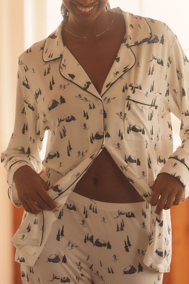 Eberjey Gisele Long-Sleeve Printed Pajama Set #1