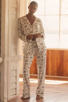 Ensemble de pyjama imprimé à manches longues Eberjey Gisele