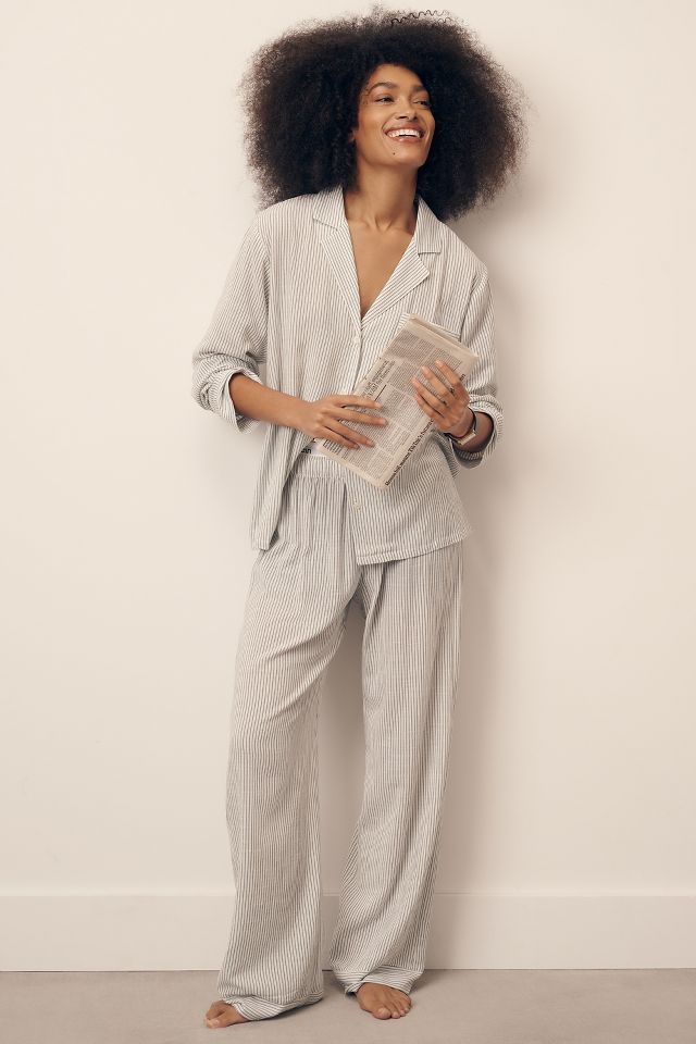 Eberjey Nautico Long Pajama Set | Anthropologie