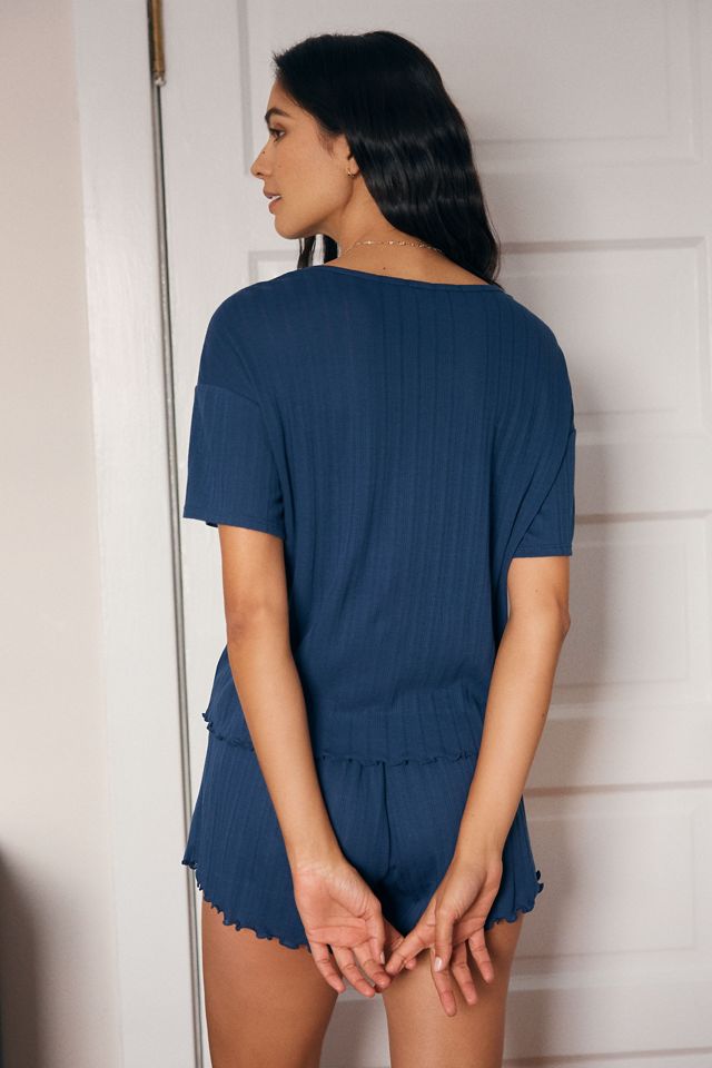 Eberjey Short-Sleeve Pointelle Top #2
