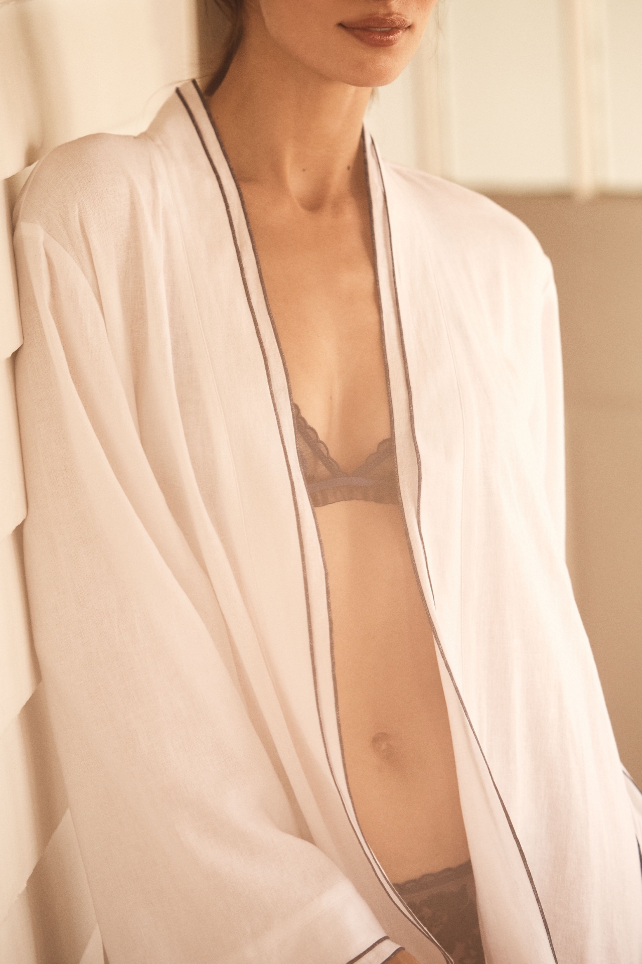 Eberjey Linen Blend Robe