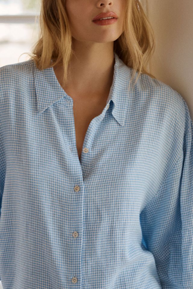 Eberjey Linen Blend Buttondown Top #5