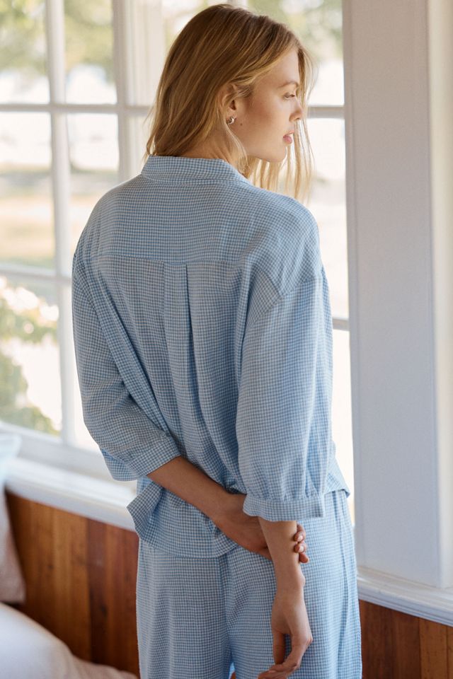 Eberjey Linen Blend Buttondown Top #7