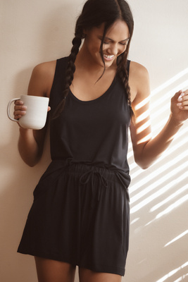 Eberjey Gisele Everyday Tank Top In Black