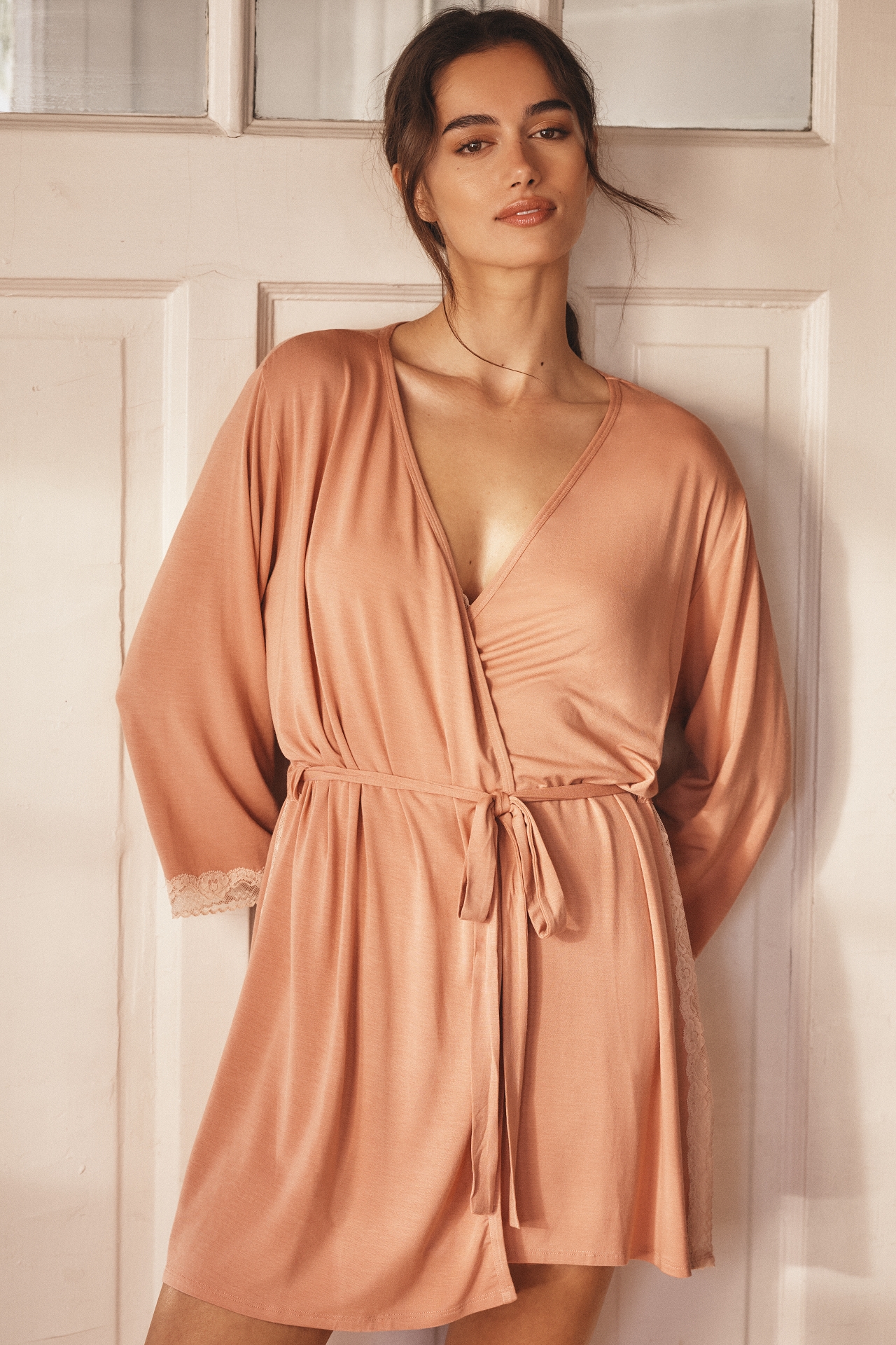 Eberjey Flora 3/4-Sleeve Robe