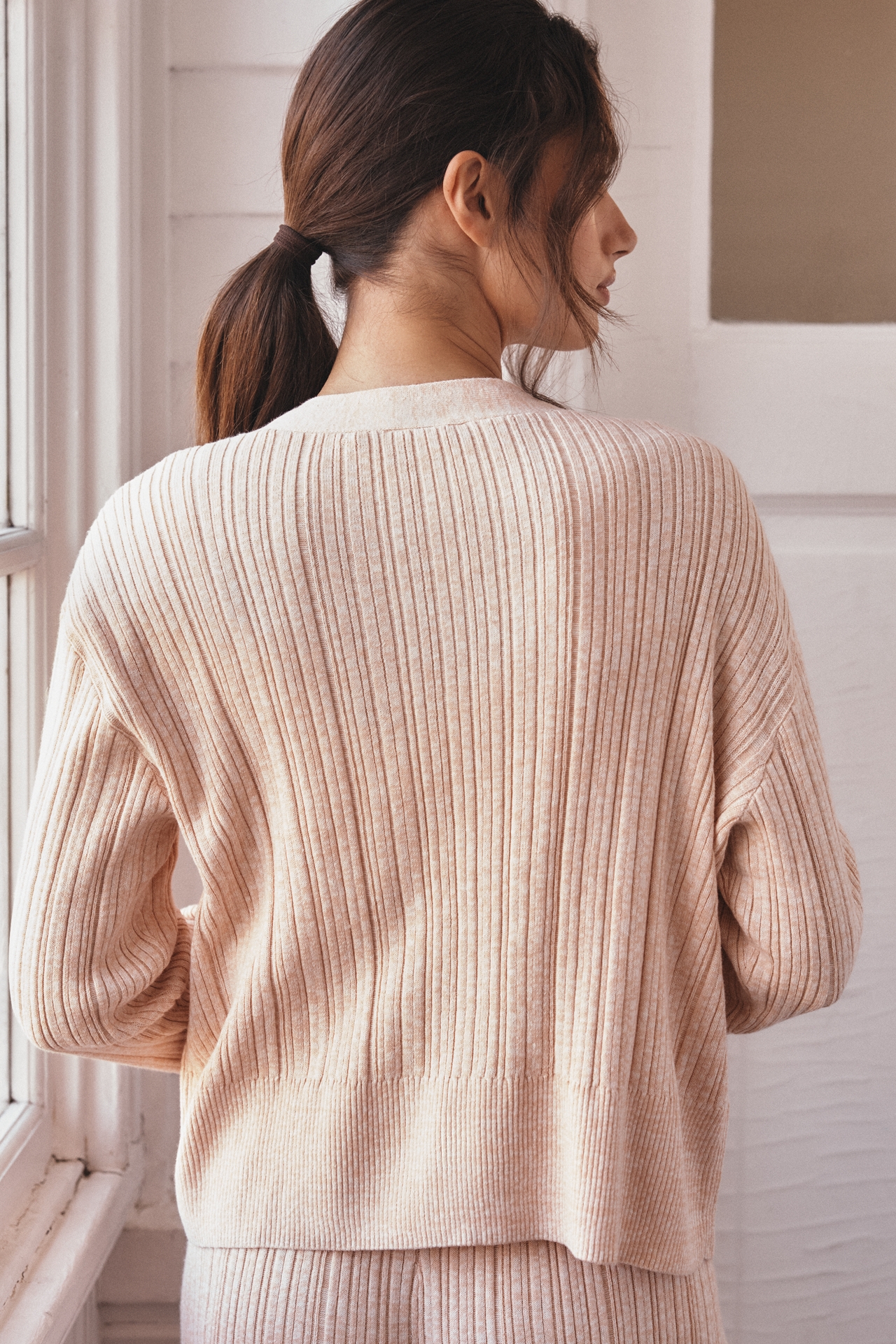 Eberjey Infinite Ribbed Cardigan Sweater