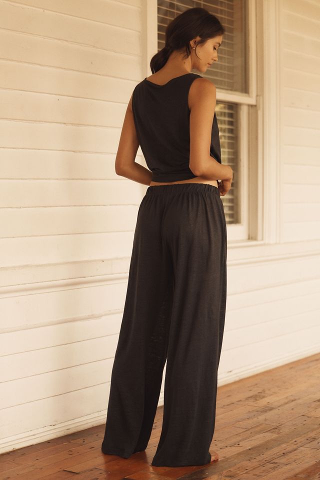 Eberjey Linen Knit High-Waisted Pants #2