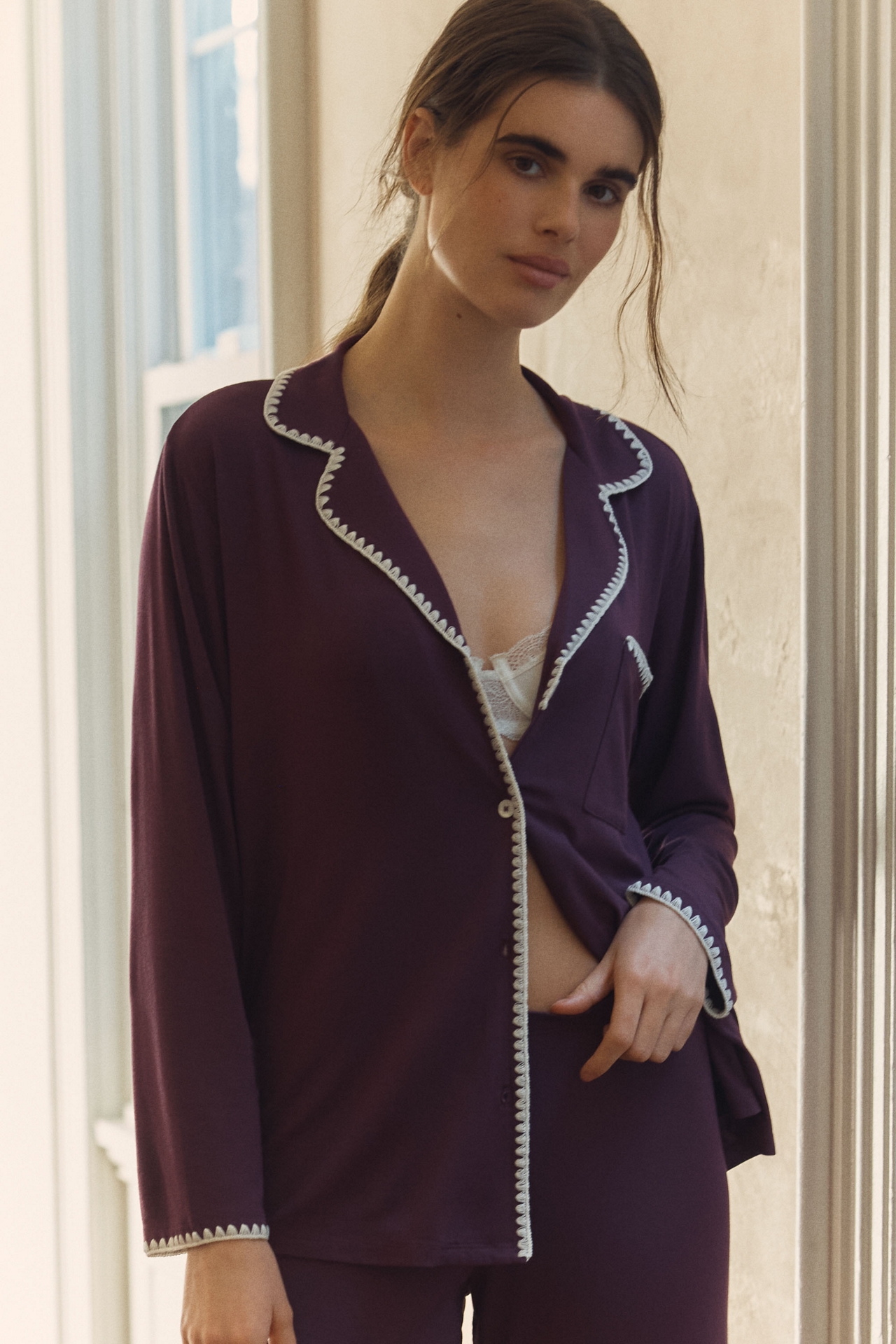 Eberjey Frida Long-Sleeve Pajama Set