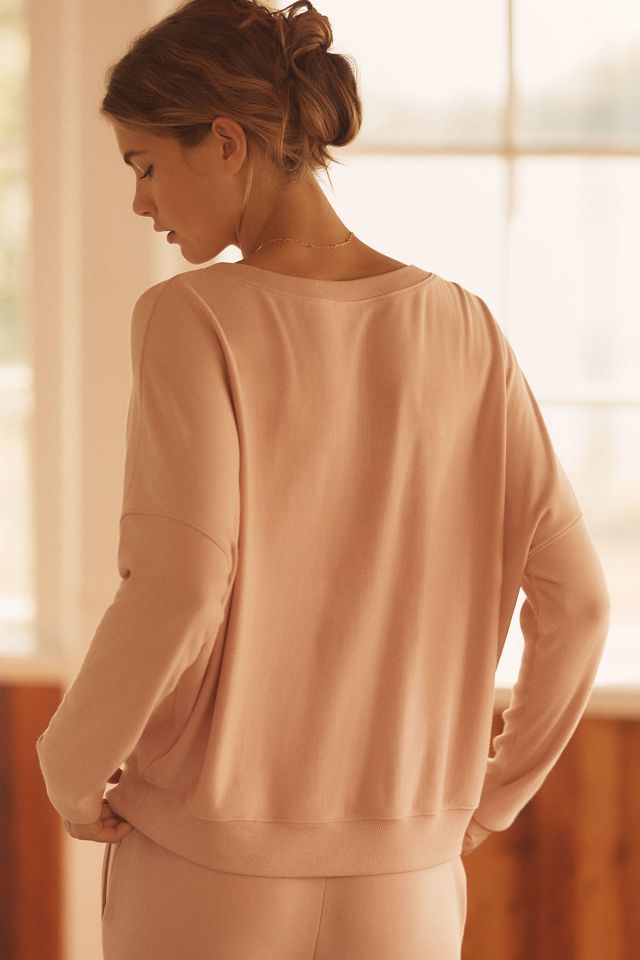 Eberjey Softest Sweats Boat-Neck Pullover Top #1