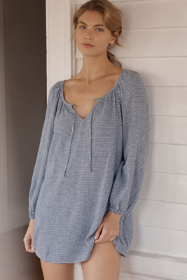 Eberjey Linen Blend Mini Dress | Anthropologie