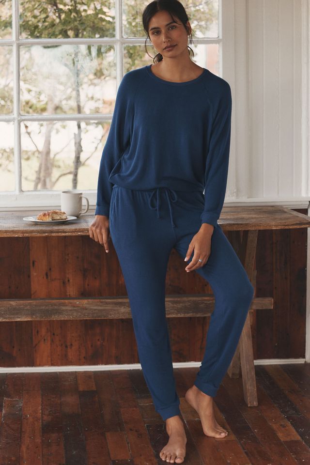 Eberjey Cozy Time Crew-Neck Pullover Sweatshirt #1