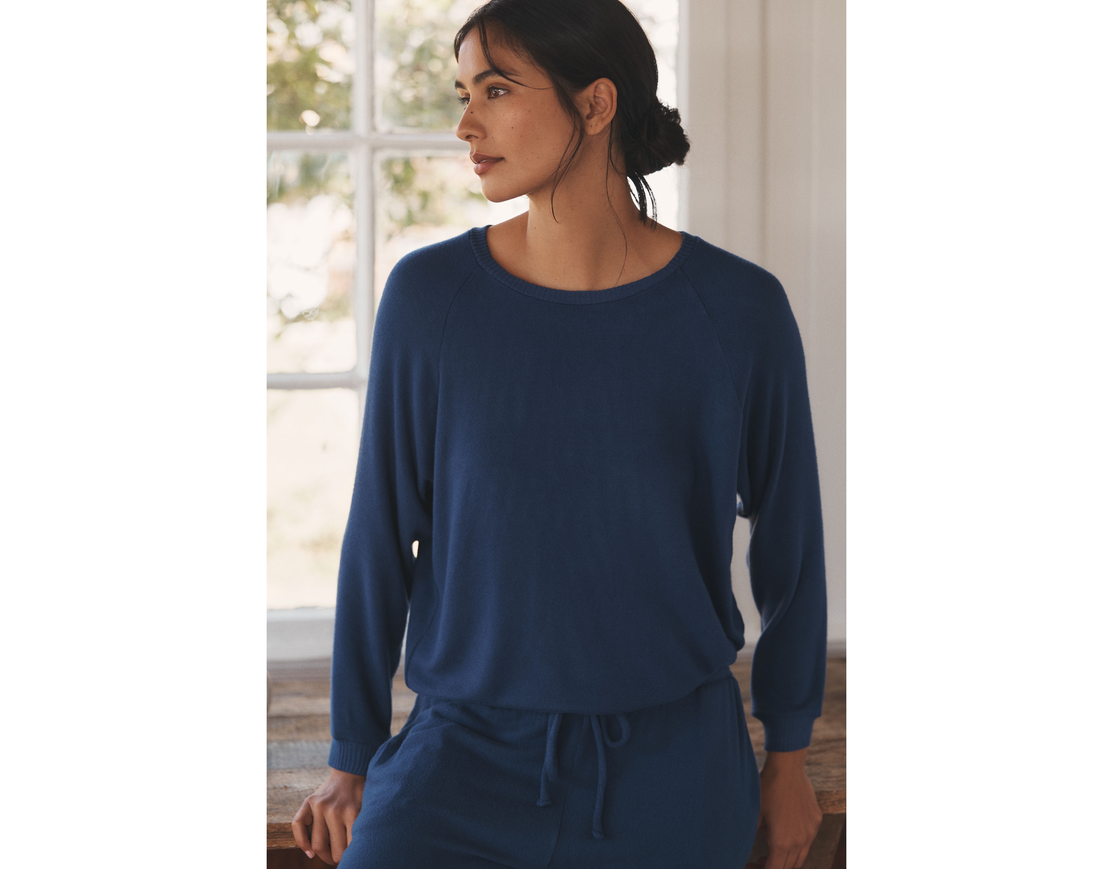 Eberjey Cozy Time Crew-Neck Pullover Sweatshirt