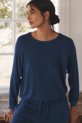 Eberjey Cozy Time Crew-Neck Pullover Sweatshirt