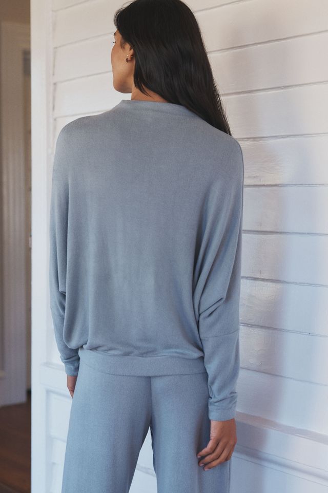 Eberjey Cozy Time Mock-Neck Pullover Sweatshirt #2