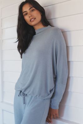 Eberjey Cozy Time Mock-Neck Pullover Sweatshirt