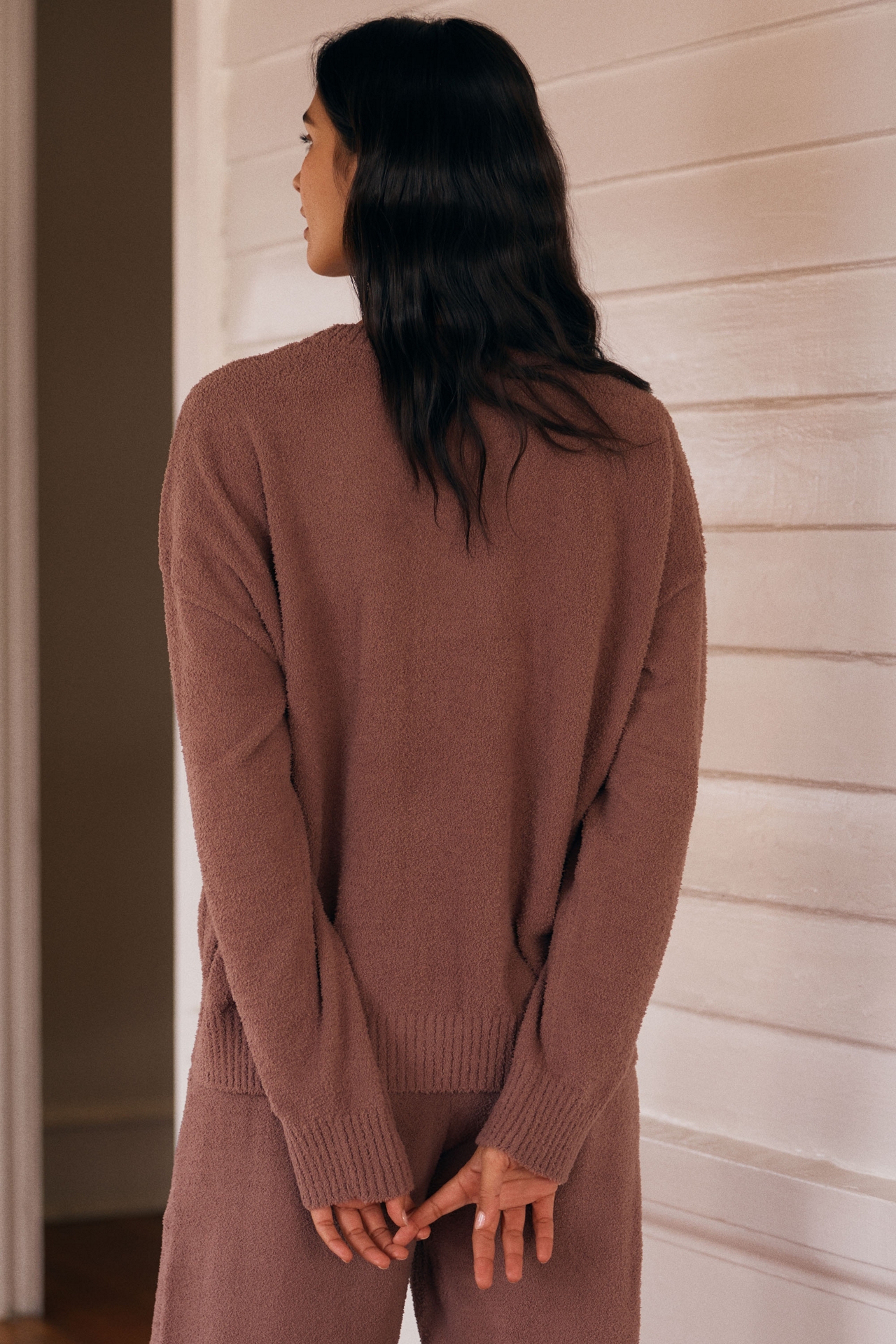 Eberjey Bouclé Crew Pullover