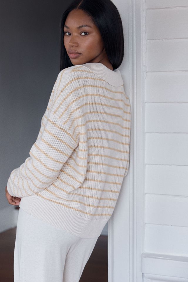 Eberjey Coastal Cotton Polo Pullover #3