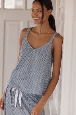 Eberjey Linen-Blend V-Neck Cami