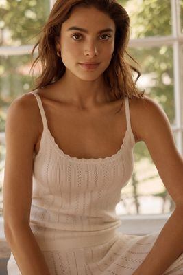 Eberjey Pointelle Knit Scoop Neck Cami