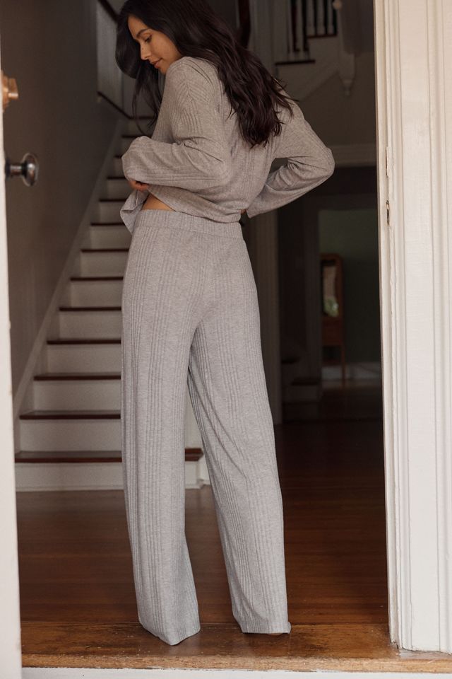 Eberjey Variegated Rib Wide-Leg Pants #2