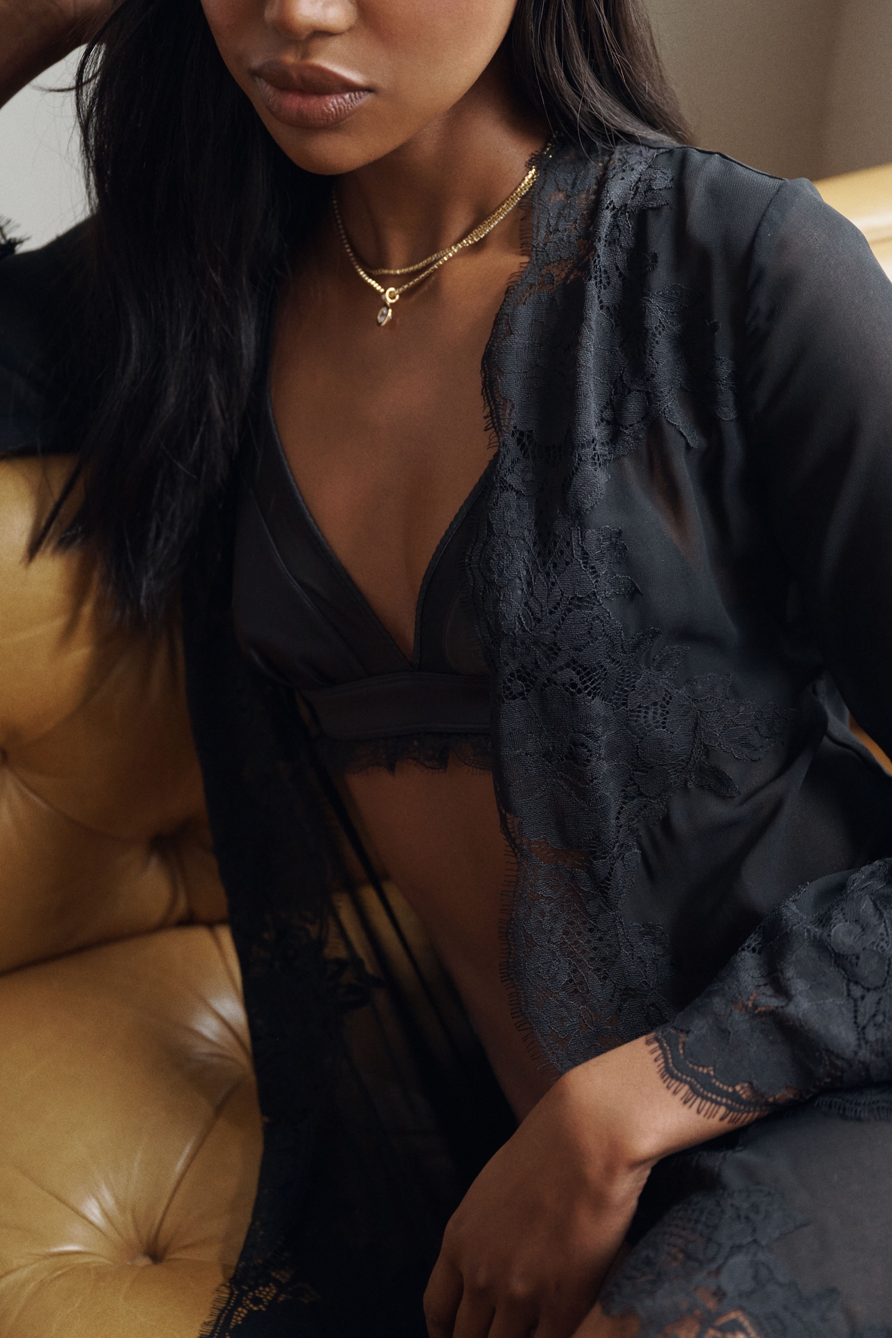 Homebodii Helena Lace Robe