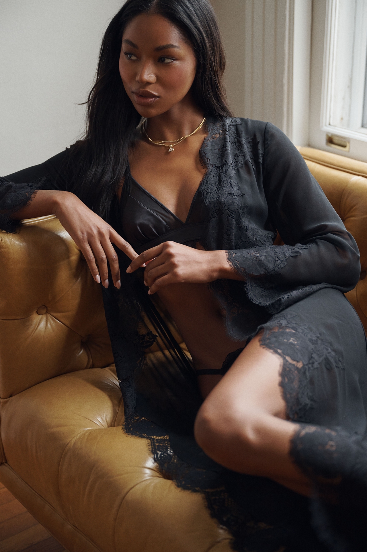 Homebodii Helena Lace Robe