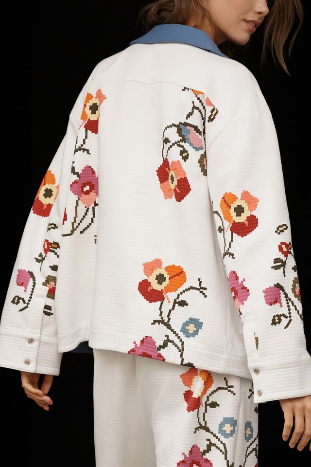 By Anthropologie Quilted Pajama Top #1