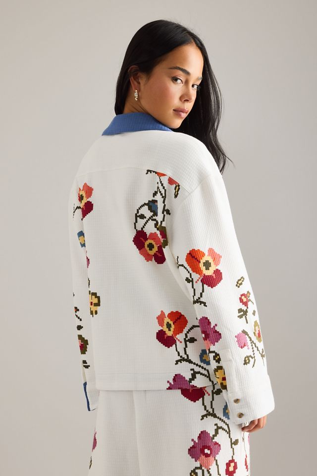 By Anthropologie Quilted Pyjama Top #1