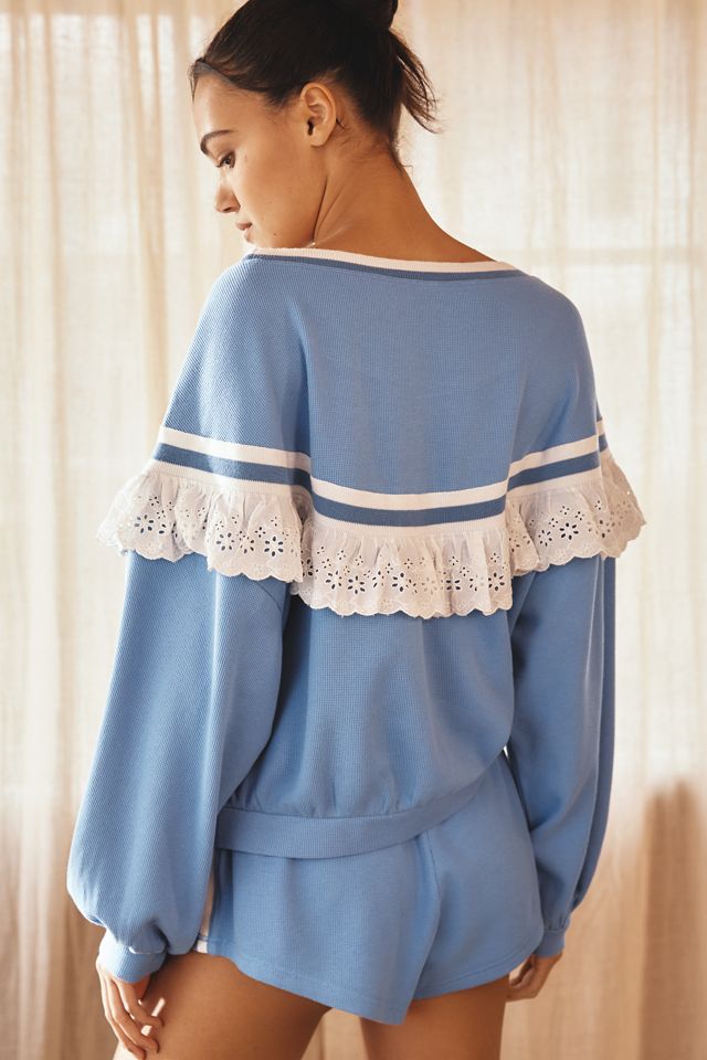 By Anthropologie Ruffle Sweatshirt #1