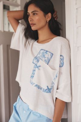 LyreBird Oversized Patch-Tasche T-Shirt