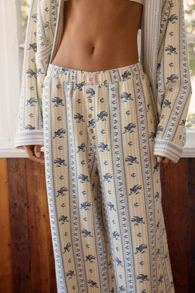 Pantaloni a Botte Trapuntati in Maglia LyreBird #1