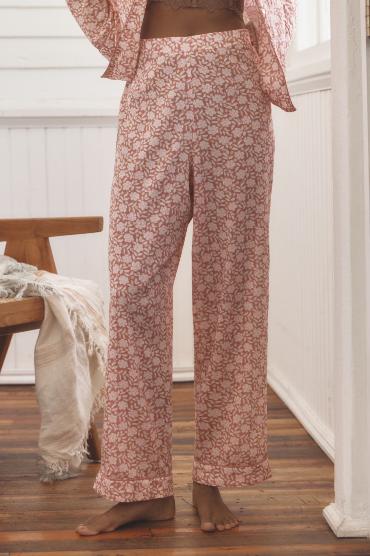 RIXO Austin Two-Piece Long-Sleeve Pajama Set