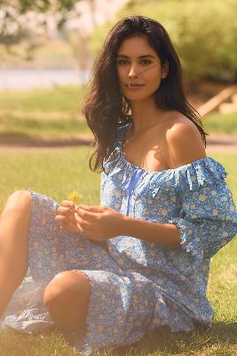 Rixo London Aprilia Short-sleeve Scoop-neck Maxi Nap Dress