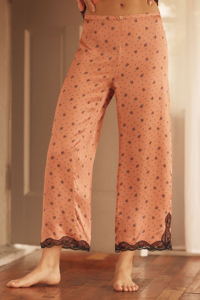 RIXO Mireille Lace-Trim Pajama Pants #1
