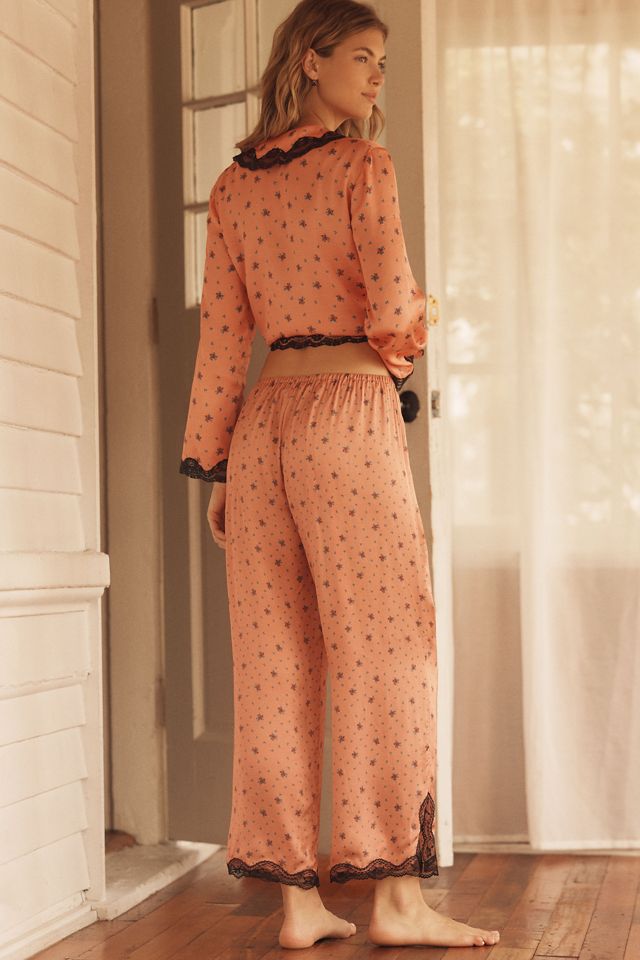 RIXO Mireille Lace-Trim Pajama Pants #2