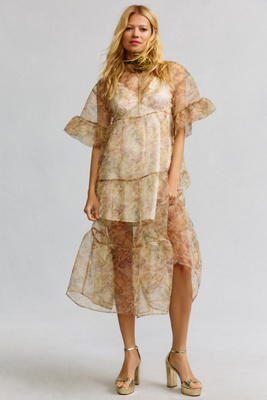 sheer dress anthropologie By Anthropologie + Sleeveless Sheer Linen Maxi Slip Dress