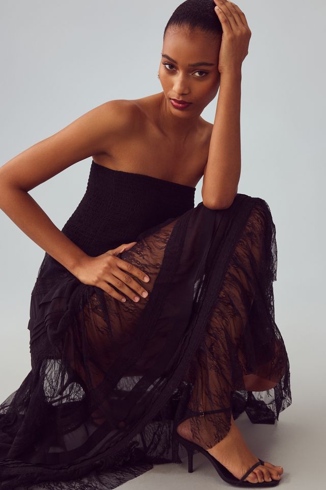 black sheer overlay dress Sheer Excellence Dress