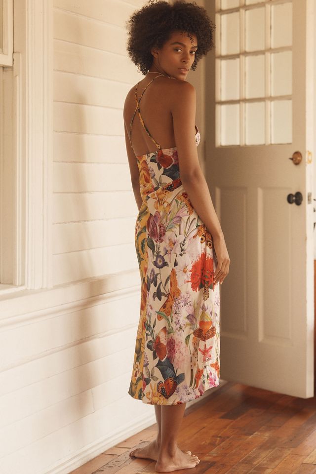 Burcu Korkmazyurek x LyreBird Silky Slip Midi Dress #1