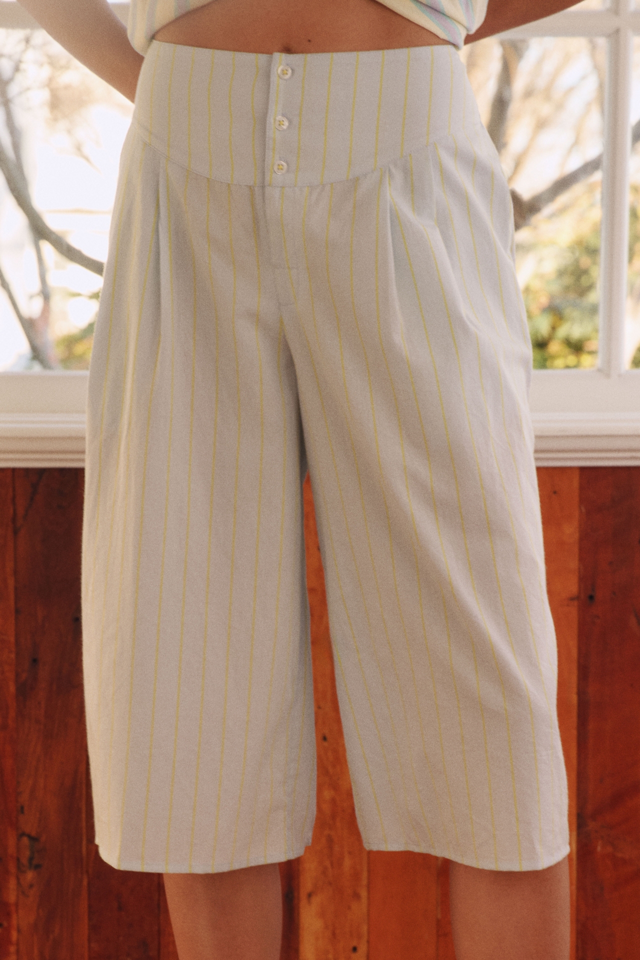 LyreBird Cotton French Boxer Wide Leg Culottes