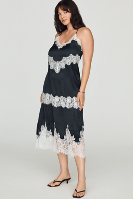 LyreBird Silky Lace Midi Dress | Anthropologie