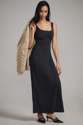 Shop By Anthropologie Knit Slip Dress In Black