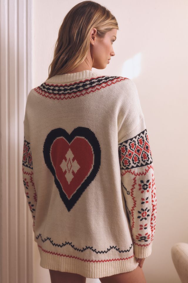By Anthropologie Varsity Cardigan Sweater #1
