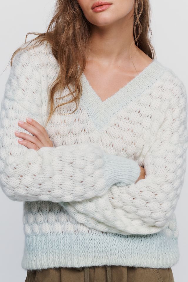 LyreBird Textured V-Neck Sweater #3
